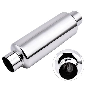 ESPEEDER Universal Stainless Steel Car Resonator Exhaust Muffler 2.5" inlet To 2.5" Outlet Exhaust Tip Pipe Tube
ESPEEDER Universal Stainless Steel Car Resonator Exhaust Muffler 2.5" inlet To 2.5" Outlet Exhaust Tip Pipe Tube