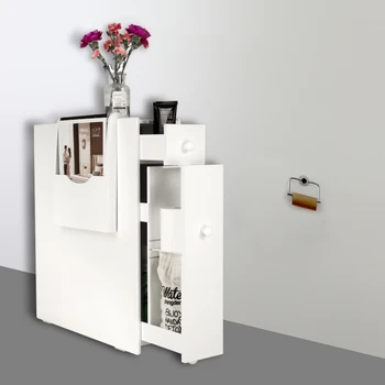 White Bathroom Floor Cabinet Storage with Drawer and Magazine Holder,
White Bathroom Floor Cabinet Storage with Drawer and Magazine Holder,