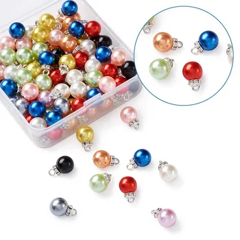 100pcs/box Mixed Color Round Plastic Imitation Pearl Pendants with Alloy Findings and Crystal Rhinestone DIY
100pcs/box Mixed Color Round Plastic Imitation Pearl Pendants with Alloy Findings and Crystal Rhinestone DIY