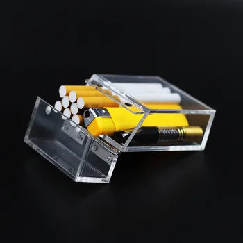 Transparent Cigarette Box Can Hold 14 Cigarette and One Lighter Cigarette Case Thick and Portable Gadgets for Men
Transparent Cigarette Box Can Hold 14 Cigarette and One Lighter Cigarette Case Thick and Portable Gadgets for Men
