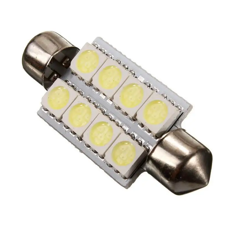 Прямая продажа с фабрики, автомобильная светодиодная двухточечная лампа 41 мм 5050 8smd, светодиодная лампа на крышу, лампа для номерного знака, ...