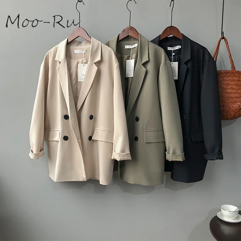 Moo-Ru 2020 The New Spring Chic Loose Show Thin Leisure Double-breasted Temperament Solid Color Suit Jacket for Female
Moo-Ru 2020 The New Spring Chic Loose Show Thin Leisure Double-breasted Temperament Solid Color Suit Jacket for Female