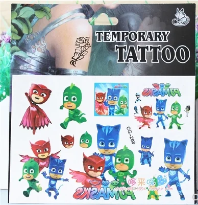 PJ Masks Cartoon Temporary Tattoo For Boys Children Hero Tatoo Paper Paste Waterproof Flash Fake Tattoo Sticker Kids Gift
PJ Masks Cartoon Temporary Tattoo For Boys Children Hero Tatoo Paper Paste Waterproof Flash Fake Tattoo Sticker Kids Gift