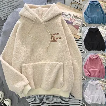 2020 Women Autumn Winter Embroidery Letter Print Fluffy Thick Pocket Warm Pullover Women's clothing толстовка женская
2020 Women Autumn Winter Embroidery Letter Print Fluffy Thick Pocket Warm Pullover Women's clothing толстовка женская