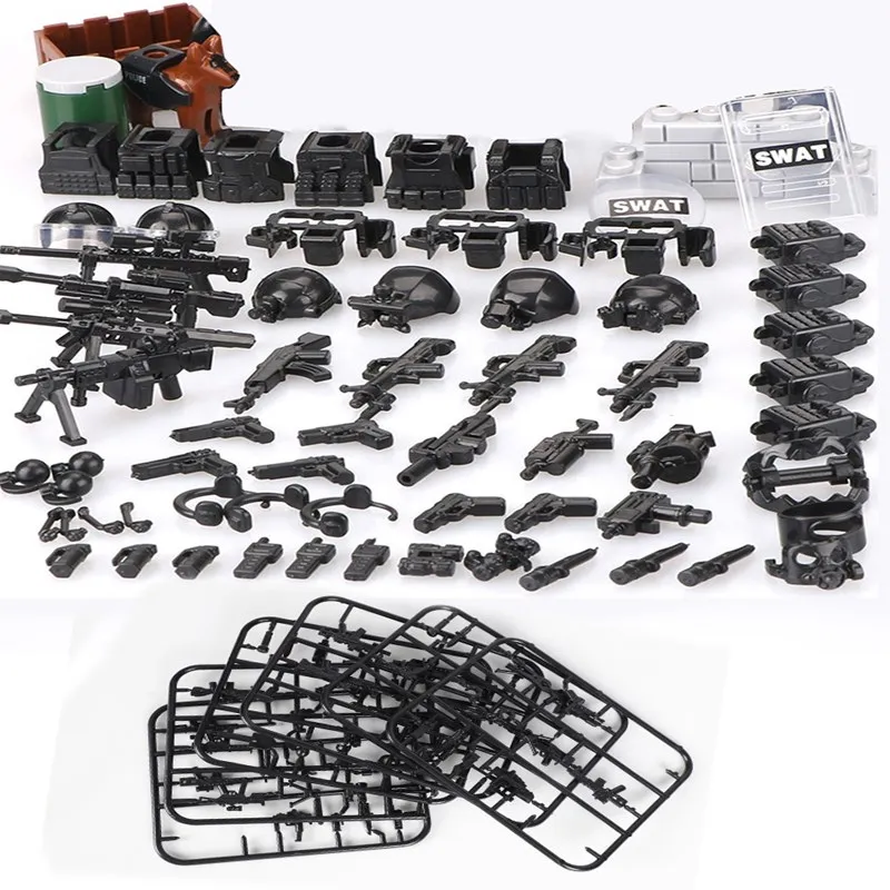 DIY Military Soldier SWAT Team Accessories Action Figures Mini Dolls Toys City Building Blocks Part Toys for Children Boys gifts
DIY Military Soldier SWAT Team Accessories Action Figures Mini Dolls Toys City Building Blocks Part Toys for Children Boys gifts