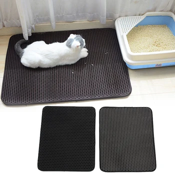 Cat Pad Black/Grey Double Waterproof Cat Litter Box Cat Litter Mat EVA Clean Pet Home Filter Rug Trapper Supplies
Cat Pad Black/Grey Double Waterproof Cat Litter Box Cat Litter Mat EVA Clean Pet Home Filter Rug Trapper Supplies