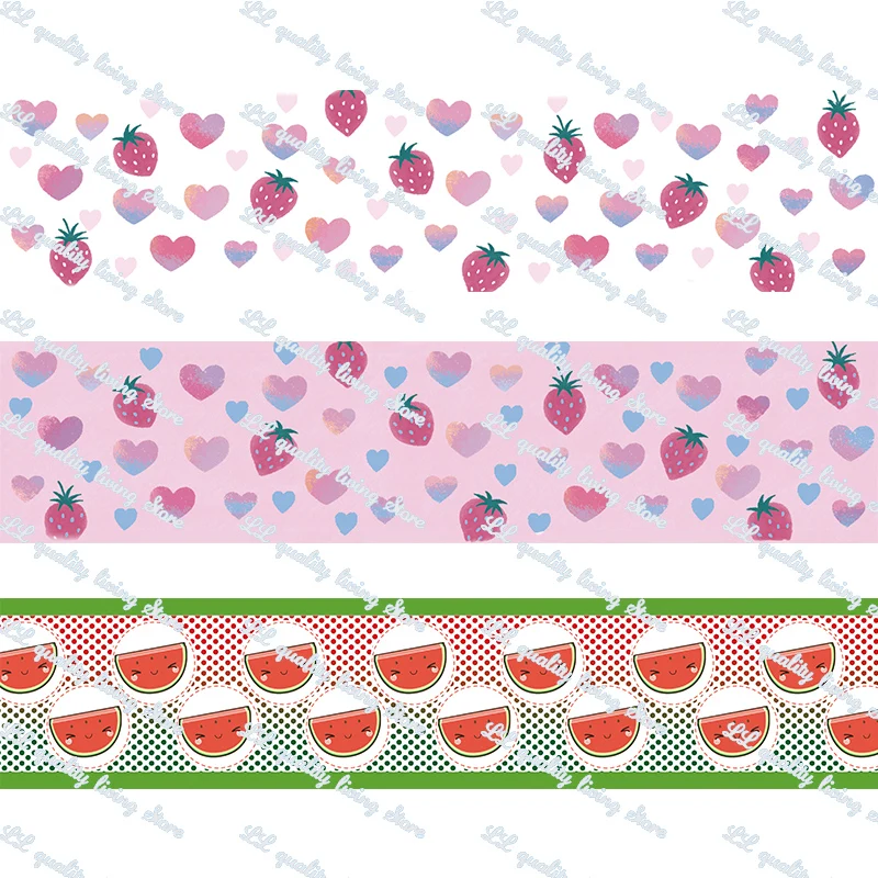 New design summer fruit printed grosgrain ribbon baby hair bow accessories material wedding gift wrap DIY handmade 50 yards
New design summer fruit printed grosgrain ribbon baby hair bow accessories material wedding gift wrap DIY handmade 50 yards