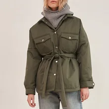 2022new Winter Parkas Thick Warm Single Breasted Short Coat with Belt Casual Female Ins Cotton Jacket Snow Wadded Overcoat
2022new Winter Parkas Thick Warm Single Breasted Short Coat with Belt Casual Female Ins Cotton Jacket Snow Wadded Overcoat