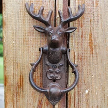 European Retro Cast Iron Door Knocker Crafts Deer Head Door Knock Antique Door Handle Garden Home Decoration
European Retro Cast Iron Door Knocker Crafts Deer Head Door Knock Antique Door Handle Garden Home Decoration