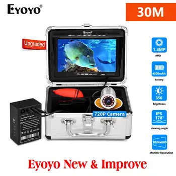 Eyoyo EF07H IPS Screen Fish Camera Upgraded 30m 720P Camera AHD Fishfinder 12pcs IR Lights for Ice Lake Boat Sea Fishing
Eyoyo EF07H IPS Screen Fish Camera Upgraded 30m 720P Camera AHD Fishfinder 12pcs IR Lights for Ice Lake Boat Sea Fishing