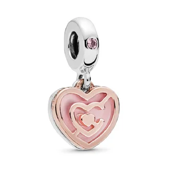 Authentic 925 Sterling Silver Path To Love Pink Enamel Heart Dangle Charm Fit Pandora Bracelet DIY Jewelry Making Pendant Beads
Authentic 925 Sterling Silver Path To Love Pink Enamel Heart Dangle Charm Fit Pandora Bracelet DIY Jewelry Making Pendant Beads