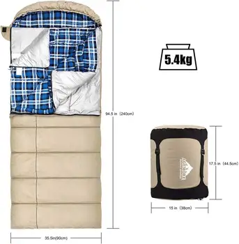 Winter 0 Degree Canvas Sleeping Bag for Fishing, Hunting, Traveling and Camping Sleeping Bag Particularly in Cold Winter Outdoor
