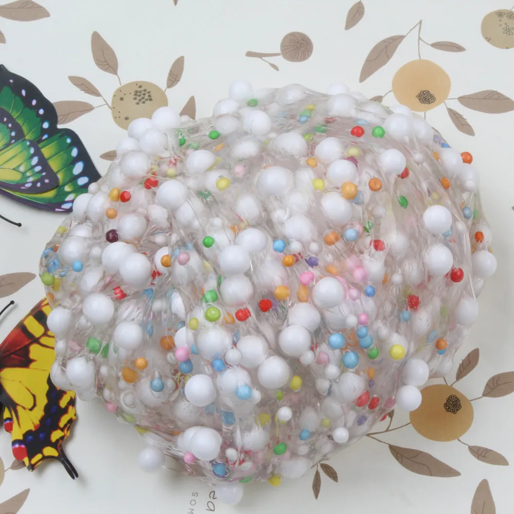 Beautiful Foam ball Cloud Slime Antistress Gadgets Stress Relief Kids Clay Toys Unzip Anti-stress Gift cute slime charms #B