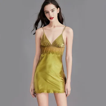 M-XL V-neck Luxury Nightgowns Sexy Lace Nightwear Summer Sling Night Dress Women's Lingerie Sleeveless Sleepwear Silk Home Suit
M-XL V-neck Luxury Nightgowns Sexy Lace Nightwear Summer Sling Night Dress Women's Lingerie Sleeveless Sleepwear Silk Home Suit