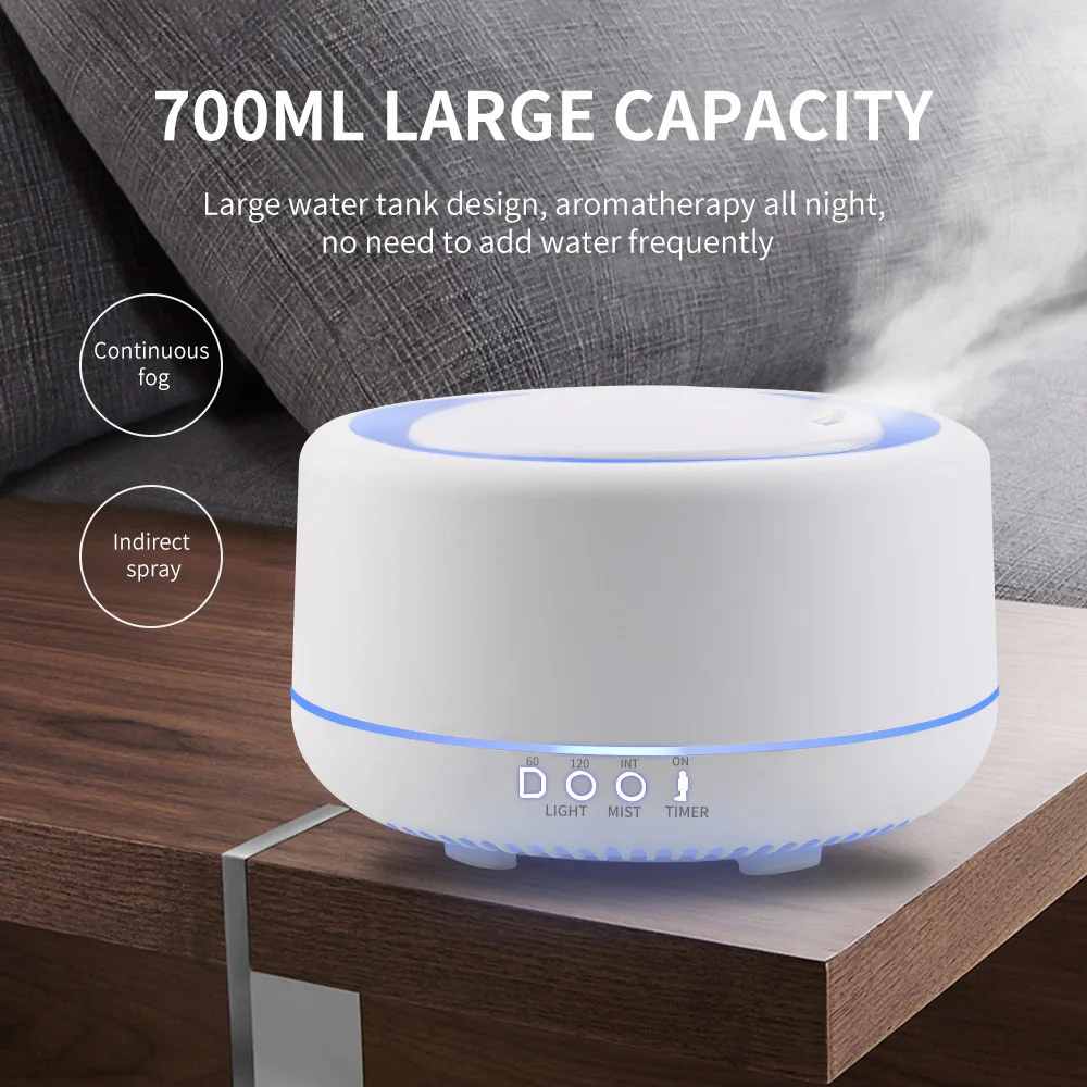 700ml Ultrasonic Humidifier Air Purifier Aroma with Colorful LED Lights Electric Aromatherapy Essential Oil Diffuser
700ml Ultrasonic Humidifier Air Purifier Aroma with Colorful LED Lights Electric Aromatherapy Essential Oil Diffuser