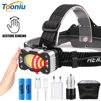 USB Rechargeable LED Headlamp with Gesture Sensor XPG + COB Headlight Powerful 5 Lighting Modes Waterproof 18650 Fishing Light
USB Rechargeable LED Headlamp with Gesture Sensor XPG + COB Headlight Powerful 5 Lighting Modes Waterproof 18650 Fishing Light