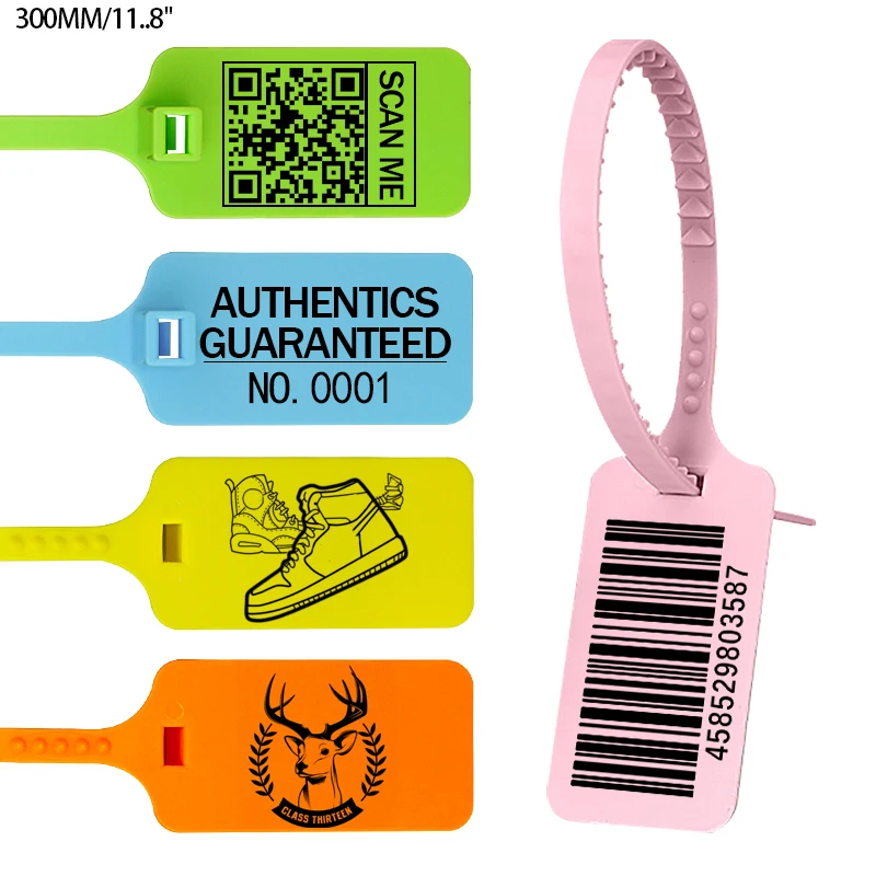 10Pcs Custom Clothing Hang Tag Labels Off Garment White Security Seal Brand Tags Zip Ties for Clothes Shoes Bag 300mm/11.8"
10Pcs Custom Clothing Hang Tag Labels Off Garment White Security Seal Brand Tags Zip Ties for Clothes Shoes Bag 300mm/11.8"