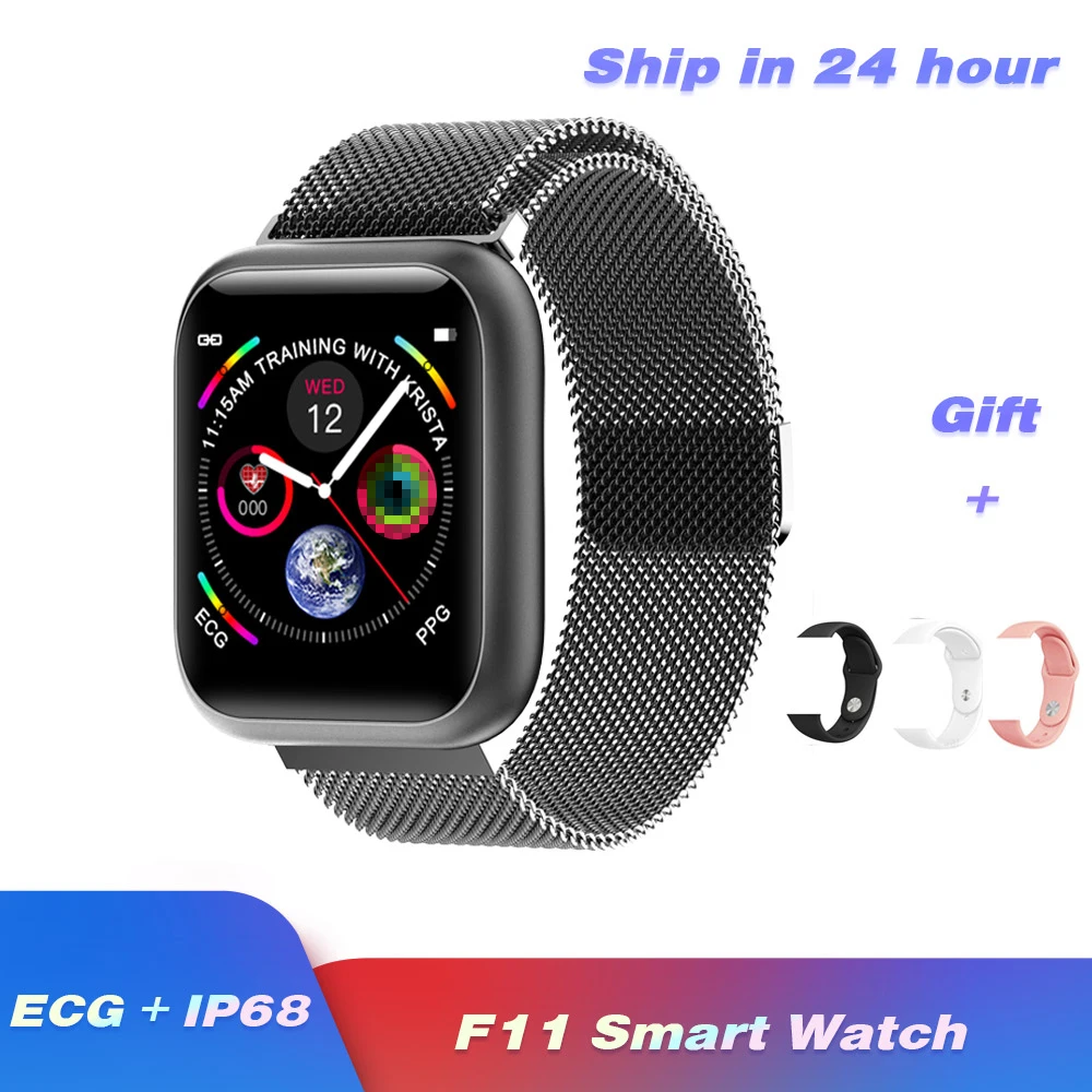 F11 Smart Watch Full Touch 40mm ECG + PPG Heart Rate Monitor IP68 Waterproof Outdoor Sport Smartwatch For Android Ios PK T80 P80
F11 Smart Watch Full Touch 40mm ECG + PPG Heart Rate Monitor IP68 Waterproof Outdoor Sport Smartwatch For Android Ios PK T80 P80