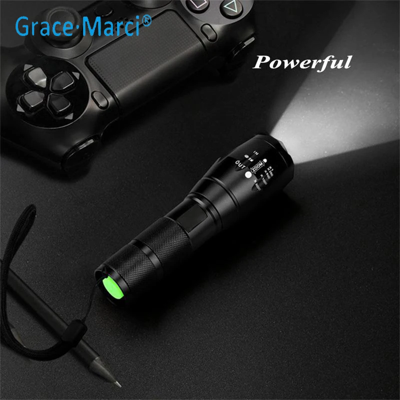 

GM Portable 5-Mode Zoom LED Flashlight Powerful 3W Ultra Bright Light Adjustable T6/XPE LED Lantern Torch For Camping Hunting