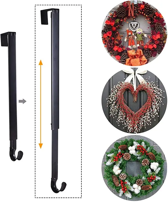 Вешалка для венка, металлическая, телескопическая, без отверстий, из нержавеющей стали, крючок для венка
Вешалка для венка, металлическая, телескопическая, без отверстий, из нержавеющей стали, крючок для венка