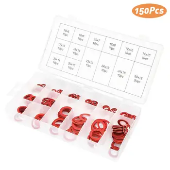 150Pcs M10-M24 Assorted Size Red Steel Paper Fiber Flat Insulation Washer Kit Meson Gasket Spacer Insulating Spacers 
150Pcs M10-M24 Assorted Size Red Steel Paper Fiber Flat Insulation Washer Kit Meson Gasket Spacer Insulating Spacers