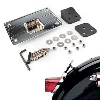 7" x 4" Motorcycle Laydown Tilt License Plate Frame Mount For Harley Big Twins Sportster Dyna Softail Chrome Steel
7" x 4" Motorcycle Laydown Tilt License Plate Frame Mount For Harley Big Twins Sportster Dyna Softail Chrome Steel