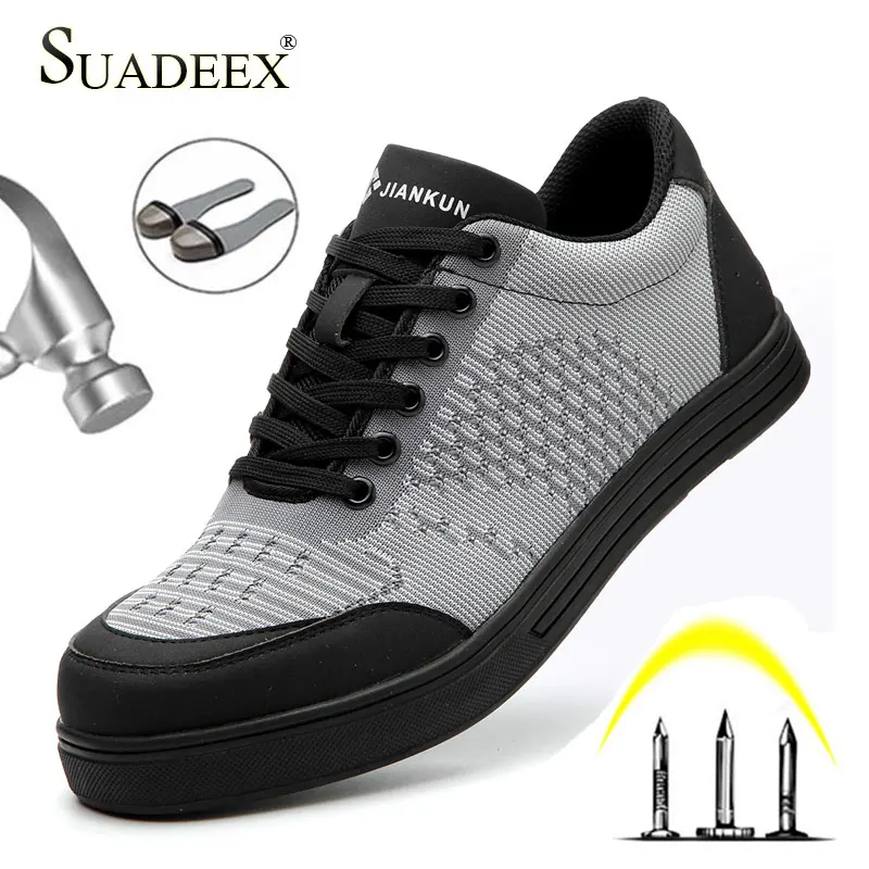 SUADEEX Work Safety Shoes Breathable Lining Anti-smashing Steel Toe Cap Work Shoes Outdoor Sneakers Puncture Proof Boots For Men
SUADEEX Work Safety Shoes Breathable Lining Anti-smashing Steel Toe Cap Work Shoes Outdoor Sneakers Puncture Proof Boots For Men