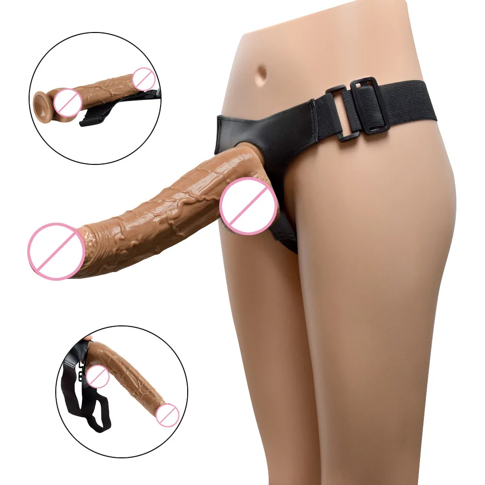 

33CM Strap On Realistic Huge Dildo Soft Penis Adjustable Bondage Harness Strap-ons Bottom Sex Toy for Women Lesbian Masturbation
