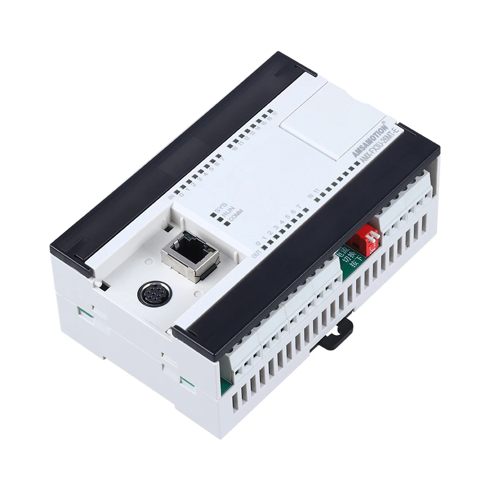 FX3U-26MR FX3U-26MT PLC Ethernet Port for Mitsubishi Programmable Controller Logic FX3U-48MR Transistor Relay Analog Board 2AI |