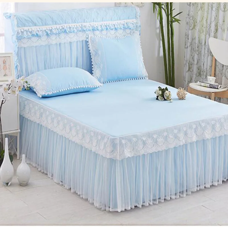 free shipping 3pcs Princess lace bedspreads anti-slip skirted bed cover cotton fabric lace bed mattress cover Korean bed cover
free shipping 3pcs Princess lace bedspreads anti-slip skirted bed cover cotton fabric lace bed mattress cover Korean bed cover