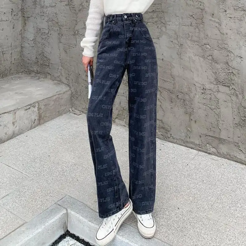 New Letter Printed Black Jeans Women Autumn Vintage High Waist Y2K Straight Trousers Loose Casual Wide Leg Pants Boyfriend Jeans
New Letter Printed Black Jeans Women Autumn Vintage High Waist Y2K Straight Trousers Loose Casual Wide Leg Pants Boyfriend Jeans