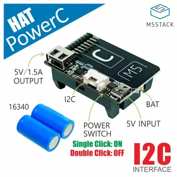 M5Stack Official PowerC HAT Design for M5StickC with IP3005 and IP5209 Mobile Power Bank Battery Charger
M5Stack Official PowerC HAT Design for M5StickC with IP3005 and IP5209 Mobile Power Bank Battery Charger