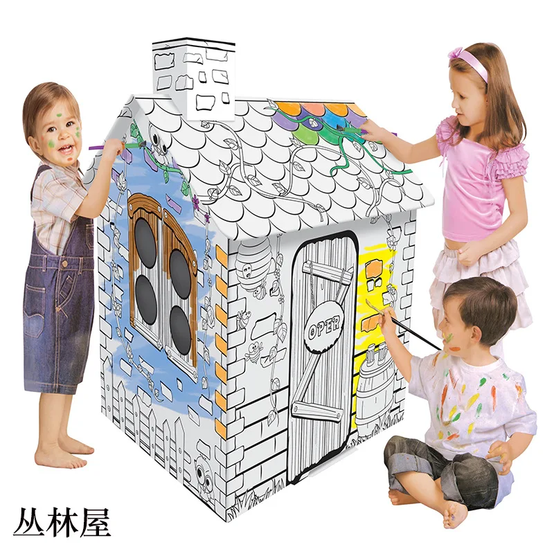 DIY Children Jungle House Kindergarten Parent And Child Educational Toy 3D Puzzle Model Science Hand-Painted Color Painting Graf
DIY Children Jungle House Kindergarten Parent And Child Educational Toy 3D Puzzle Model Science Hand-Painted Color Painting Graf