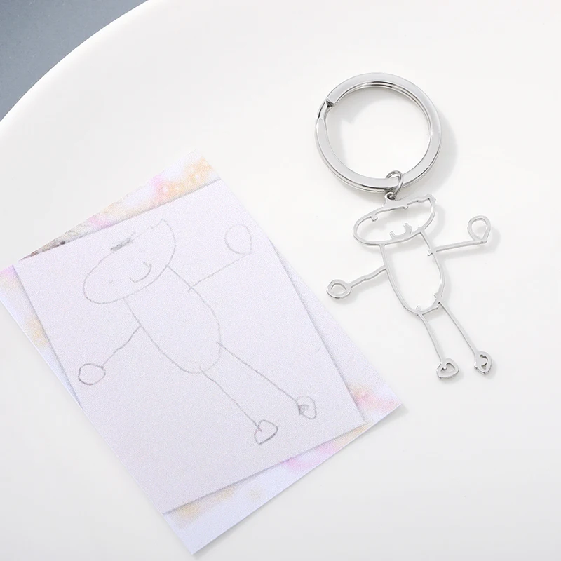 Custom Photo Kids Drawing Personalized Key Chain Sliver Stainless Steel Handwriting Keychain Birthday Wedding Anniversary Gift
Custom Photo Kids Drawing Personalized Key Chain Sliver Stainless Steel Handwriting Keychain Birthday Wedding Anniversary Gift