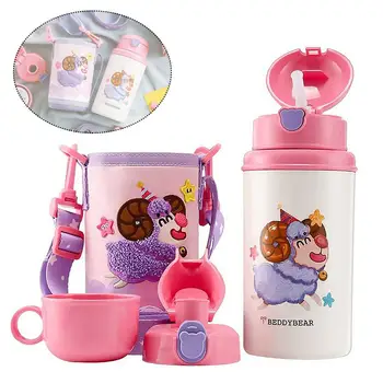 Cute White Sheep Cartoon Pattern Thermos Cup Child Vacuum Cup Snug Flask For Kids Nozzle Straw Creative Stainless Steel Cups
Cute White Sheep Cartoon Pattern Thermos Cup Child Vacuum Cup Snug Flask For Kids Nozzle Straw Creative Stainless Steel Cups