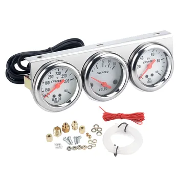 2 Inch DC 12V Universal Car Electric Water Temp + Oil Pressure + Volt Voltage Meter 
2 Inch DC 12V Universal Car Electric Water Temp + Oil Pressure + Volt Voltage Meter