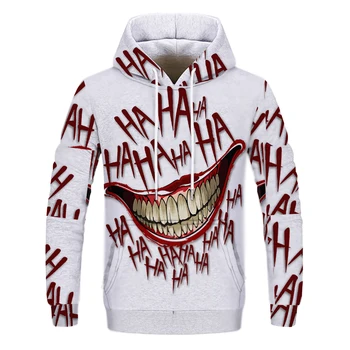 2019 clown hahaha joker 3D Print Sweatshirt Hoodies Men women Hip Hop Funny Autumn Streetwear Hoodies Sweatshirt Couples Clothes
2019 clown hahaha joker 3D Print Sweatshirt Hoodies Men women Hip Hop Funny Autumn Streetwear Hoodies Sweatshirt Couples Clothes