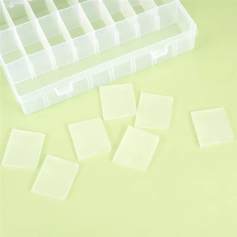Description Picture 5 of itemTransparent 24 Grids Storage Box Plastic Embroidery Floss Bobbins Beads Pill Storage Organizer DIY Cross Stitch Sewing Tool