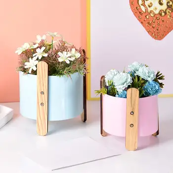 2020 Simple Wrought Iron Flower Pot with Wooden Frame Home Desktop Planter Home Decoration Office Tabletop Decor Ornament
2020 Simple Wrought Iron Flower Pot with Wooden Frame Home Desktop Planter Home Decoration Office Tabletop Decor Ornament