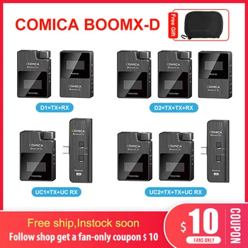 Comica BoomX-D 2.4G Wireless Digital Microphone Transmitter Kit Mini Cellphone Microphone Receiver for Smartphones video mic
Comica BoomX-D 2.4G Wireless Digital Microphone Transmitter Kit Mini Cellphone Microphone Receiver for Smartphones video mic