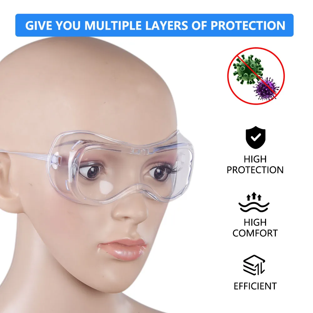 Clear Safety Goggles Anti-Fog Compression-Resistant Anti-Splash Wind Dust Proof Protective Glasses For Work Riding Eye Protector
Clear Safety Goggles Anti-Fog Compression-Resistant Anti-Splash Wind Dust Proof Protective Glasses For Work Riding Eye Protector