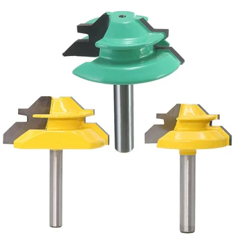 3PCS 1/4in Anti-kickback Shank - Up To 1/2in Stock Lock Miter Router Bit - 45° Woodwork Tool Router Bits
3PCS 1/4in Anti-kickback Shank - Up To 1/2in Stock Lock Miter Router Bit - 45° Woodwork Tool Router Bits