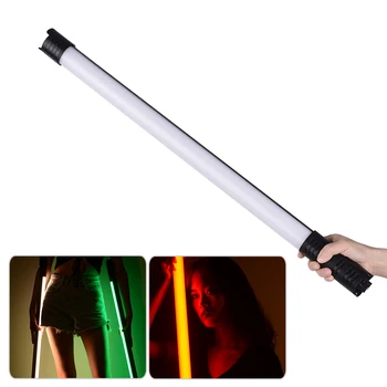 Handheld RGB LED Video Tube Light Photography Fill-in Light Lamp 2800K-9990K Dimmable Built-in Battery Supports Remote Control
Handheld RGB LED Video Tube Light Photography Fill-in Light Lamp 2800K-9990K Dimmable Built-in Battery Supports Remote Control