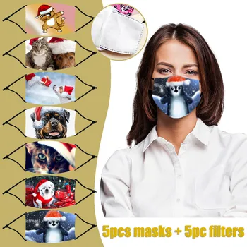 5pc Christmas M-ask For Adult Comfortable Cotton Face-m-ask Washable Christmas Pattern Design Decoration For 2020 New Year
5pc Christmas M-ask For Adult Comfortable Cotton Face-m-ask Washable Christmas Pattern Design Decoration For 2020 New Year