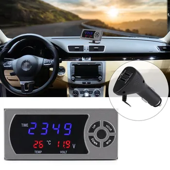 12V/24V Car LED Clock Temperature Meter Thermometer Voltmeter Gauge 3in1 Temp & Voltage Meter Sensor
12V/24V Car LED Clock Temperature Meter Thermometer Voltmeter Gauge 3in1 Temp & Voltage Meter Sensor