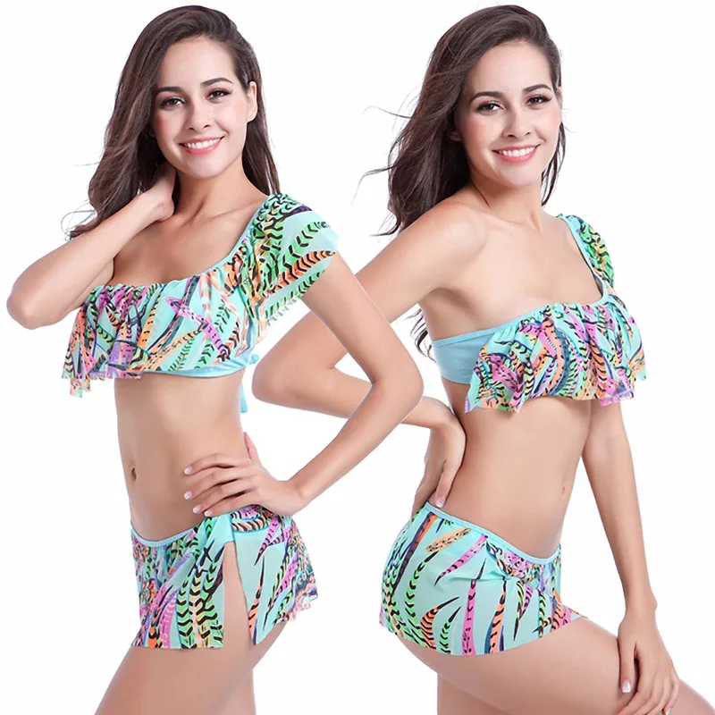 Floral One Shoulder Bathing Suit Flounce Top Female Sexy Bikini Push Up Plus Size XXL Mesh Layer Swimsuit Drop Shipping
Floral One Shoulder Bathing Suit Flounce Top Female Sexy Bikini Push Up Plus Size XXL Mesh Layer Swimsuit Drop Shipping