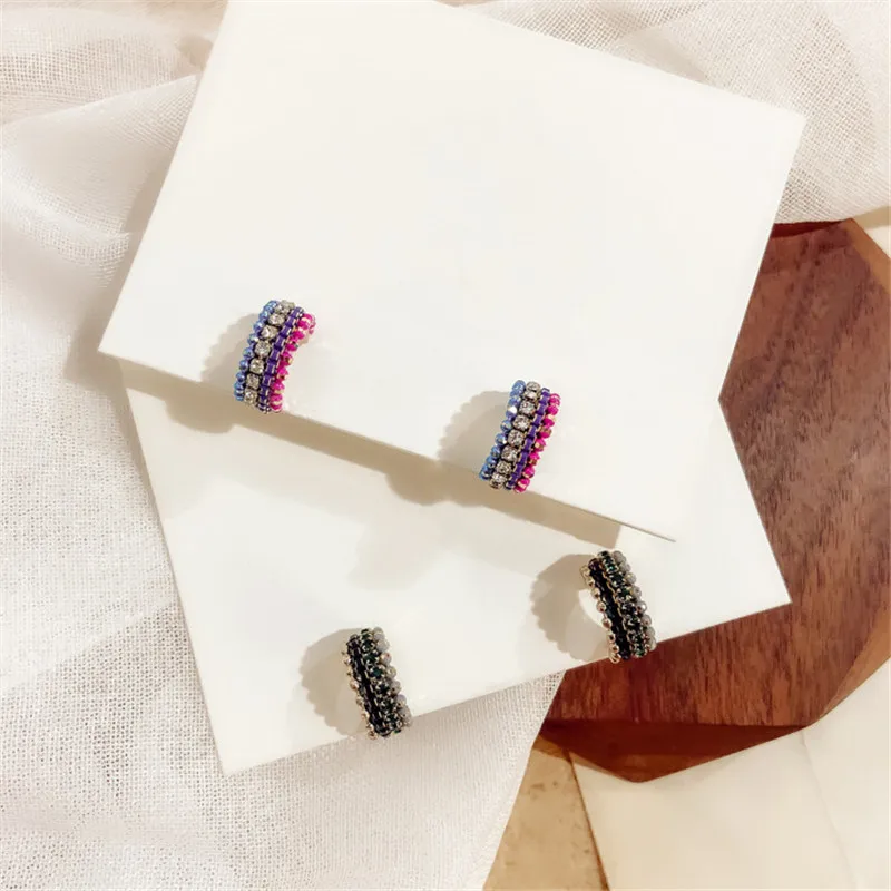 MWsonya New Hot Sale Vintage Colorful Rhinestone Small Cute Hoop Earrings For Women Fashion Semicircle C Shaped Pendientes
MWsonya New Hot Sale Vintage Colorful Rhinestone Small Cute Hoop Earrings For Women Fashion Semicircle C Shaped Pendientes