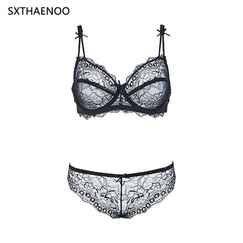 SXTHAENOO Fashion Ultra-Thin Transparent Lace Sexy Push Up Lingerie Set Female Underwear Panties Set Plus Size Bra Set
SXTHAENOO Fashion Ultra-Thin Transparent Lace Sexy Push Up Lingerie Set Female Underwear Panties Set Plus Size Bra Set