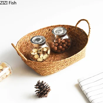 Creative Handmade Straw Storage Basket Desktop Bread Fruit Storage Box Kids Toys Sundries Organizer Laundry Basket 
Creative Handmade Straw Storage Basket Desktop Bread Fruit Storage Box Kids Toys Sundries Organizer Laundry Basket