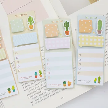 

1 Pack Stylish Cactus Memo pad Sticky Notes Student Stationery School Sticker Memos Office material Papelaria Supplies PH177